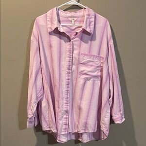 Terra & Sky Light Pink & Purple Striped Casual Shirt